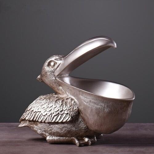 Home decoration accessories sundries storage bird animal organizer vintage home decor gold bird miniature garden paris