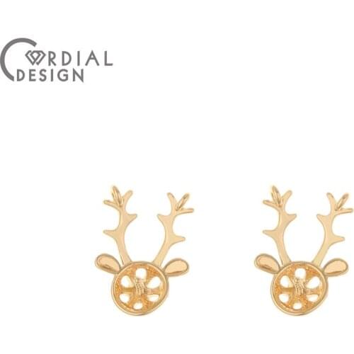 Cordial Design 50Pcs 10*14MM Jewelry Accessories/Charms/Genuine Gold Plating/DIY Making/Earring Findings/Hand Made/Pendant