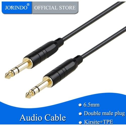 JORINDO 6.35mm 1/4" TRS to 6.35mm 1/4" TRS Balanced Stereo Audio Cable, Male to Male, 1.8 Meters/Black