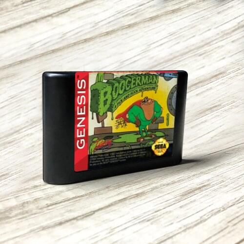 Boogerman - USA Label Flashkit MD Electroless Gold PCB Card for Sega Genesis Megadrive Video Game Console