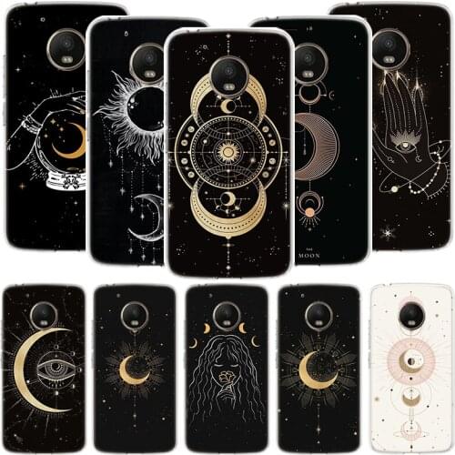 Witches moon Tarot Mystery Totem Phone Case For Motorola Moto ONE Action G9 G8 G7 Power G6 G5 G5S E6 E5 EU Plus Play Shell Cover