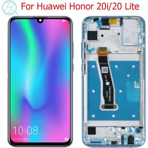 Original Display For Huawei Honor 20 Lite 20i LCD With Frame Touch Screen Assembly 6.21" Honor 20i HRY-LX1T Display Screen