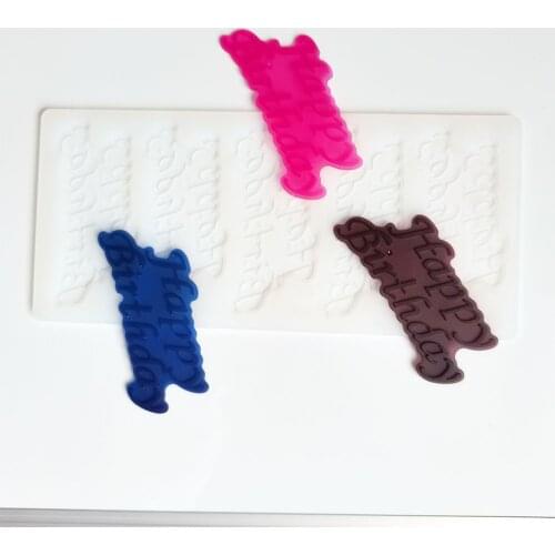 Diy Silicone Chocolate Decorative Mold Happy Birthday Candy Mould Cake Decorating Making Home Kitchen Handmade Baking Tools