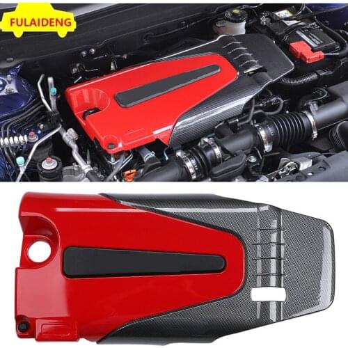 For Honda Accord sedan 4DR 2018-2020 ABS Carbon fiber texture Engine Protector Cover Car Styling Accessories