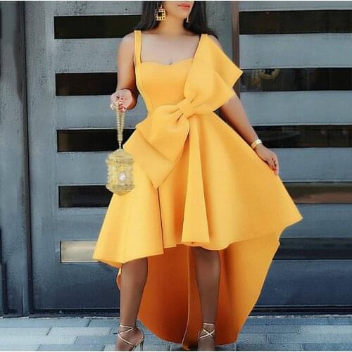 MD 2021 Elegant Women Sexy Slip Dress Backless Yellow Summer Tulle Dress Ladies Evening Long Dresses Plus Size Woman Robe Noel