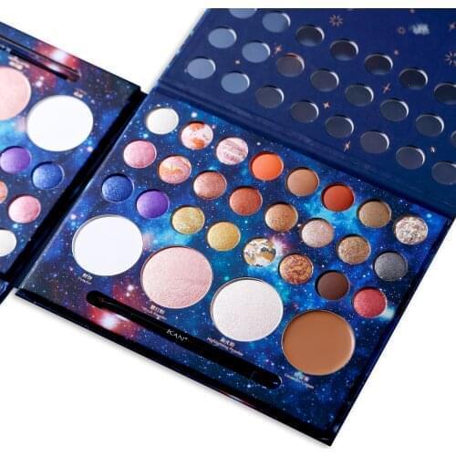 KAN Professional 28 Color Makeup Kit High Pigmented Shimmer Cosmetics Glitter Eye shadow Palette High Glitter Beauty Cosmetics