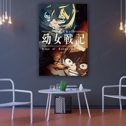 The Saga of Tanya The Evil retro Canvas a picture HD Print Poster Painting with Framed Anime For Artwork