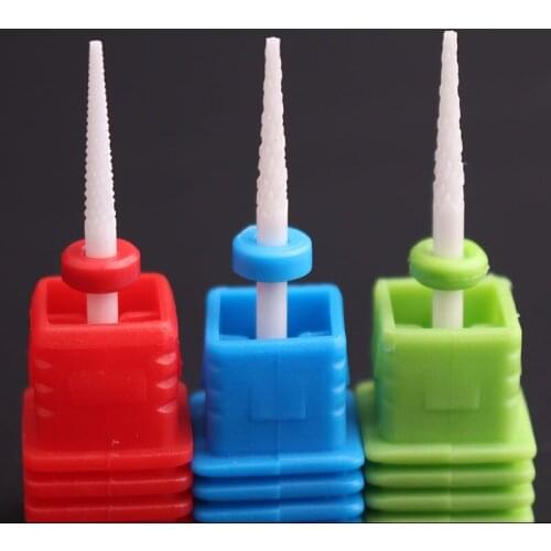 Nail Ceramic Polishing Drill Bits Rocket Design Pointed Top Electric Machine Accessories Dead Skin Nail Gel Polish Remover Tools