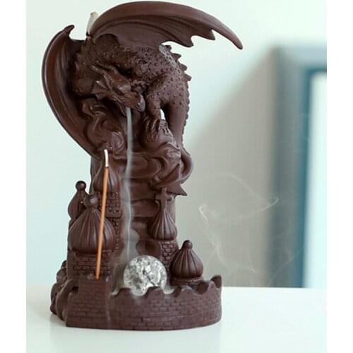 Backflow Incense Burner Exquisite Handmade Crafts Creative Ornaments for Living Room Bedroom Bathroom SNO88