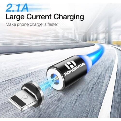 Magnetic Cable Micro Usb Typec Cord Charger LED Fast Charging Mobile for Samsung iPhone iPad Xiaomi Huawei redmi wall charger