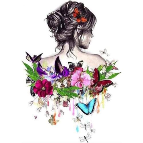 Diy 5D Diamond Painting Butterfly Elf Girl Full Square Diamond Mosaic Set Home Bedroom Living Room Decoration Wall Art Crafts