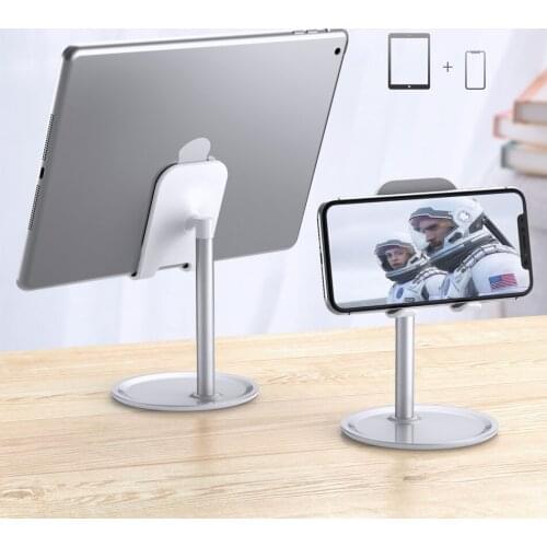 QOFEVEIR Universal Tablet Phone Holder Desk For iPhone Desktop Tablet Stand For Cell Phone Table Holder Mobile Phone Stand Mount