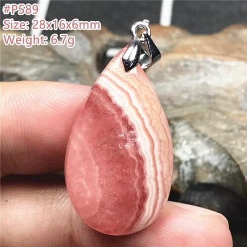Natural Red Rhodochrosite Pendant Jewelry For Women Lady Men Argentina Stone Love Luck Gift Beads Crystal Silver Gemstone AAAAA