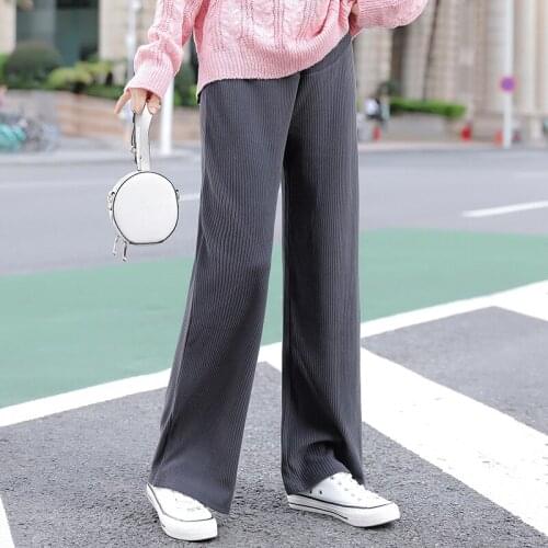 Clothes for Pregnant Women Maternity Pants Spring Autumn Fashion Wear Casual Wide Leg Trousers Corduroy Loose Pregnancy Pants
