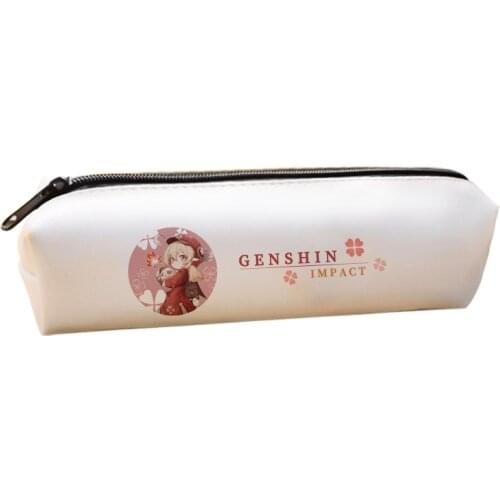 Game Genshin Impact Klee Keqing Venti Cosplay Cartoon Pen Bag Pencil Case Student Stationery Storage Bag Customize Fashion Gifts