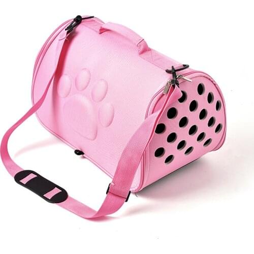 Cats Carrier Bag Portable EVA Small Dog Handbag Foldable Outdoor Travel Bag Puppy Carrying Diagonal Cross Breathable Pet Bags