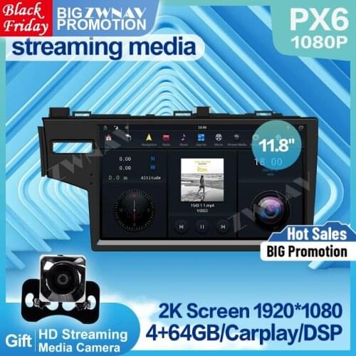 PX6 MAX-PAD 1920*1080 Android 9.0 Car Multimedia Player streaming media For Honda fit 2014 2015-2020 wifi radio stereo head unit