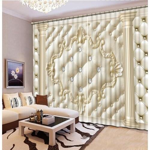 Luxury Blackout 3D Window Curtains For Living Room Bedroom soft curtains