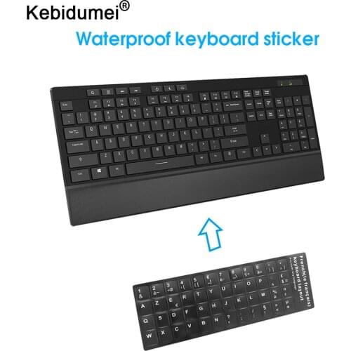 Russian Keyboard Stickers Waterproof French Russia Spanish Arabic Sticker For Notebook Computer Desktop Keyboard Covers