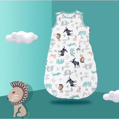 Newborn Short Sleeve Cotton Sleeping Bag Zipper Sleepsack Wrap Blanket Bedding GXMB