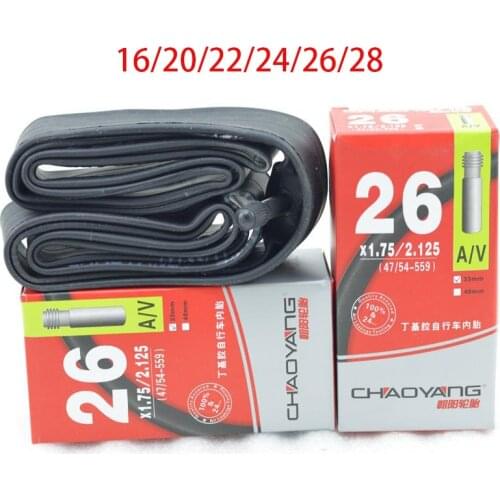 2pcs Bicycle Inner Tube Tyres Road MTB Moutain bike Interior Tire Butyl Rubber Tube 16/20/22/24/26/28x1.5/1.75/1.95/13/8/2.125