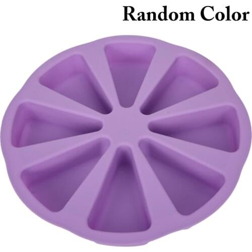 8 Cavity Silicone Scone Pan Reusable DIY Triangle Cake Pan Non-Stick Chocolates Puddings Candy Mold Baking Tools Random Color