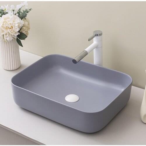 Antique Handmade Europe Vintage Style Lavobo Ceramic Bathroom Countertop ceramic wash basin bathroom sinks gray