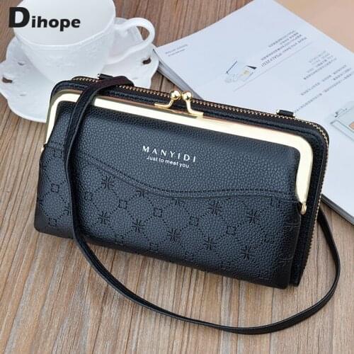 Dihope Solid Small Crossbody Bags Women Mini PU Leather Wallets Shoulder Messenger Bag For Girls Ladies Phone Purse Zipper Flap