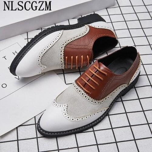 Brogue Shoes Men Leather Shoes Men Formal Office 2021 Italian Dress Shoes Mens Fashion Business Suit Coiffeur Zapatos De Hombre