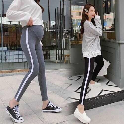 Autumn Winter Maternity Skinny Legging Korean Fashion Slim Pencil Pants Clothes for Pregnant Women Thicken Warm Pregnancy