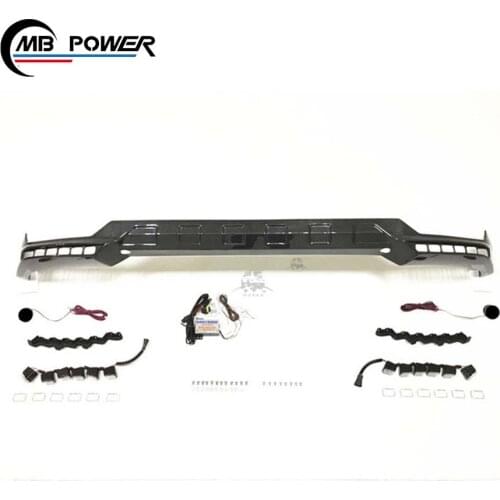 High Quality G CLASS W463 front lip for G63 G65 KO style with KO led lights 3 buyers front spoiler