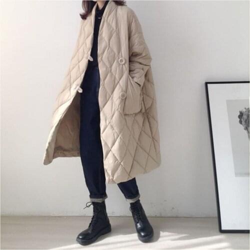 Womens Long Duck Down Jackets Red Retro Style Winter Coat Diamond Embossing Winter Warm Outerwear Ladies Vintage Puffer Parkas