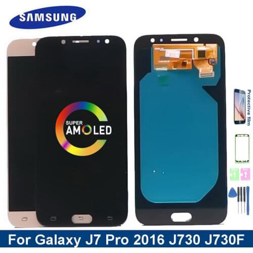 Super AMOLED LCD For Samsung Galaxy J7 Pro 2017 J730 J730F LCD Display Touch Screen Digitizer Assembly with Brightness Control