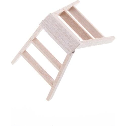1:12 Dollhouse Miniature Furniture Doll Wooden Ladder toy Nude 6*3 cm