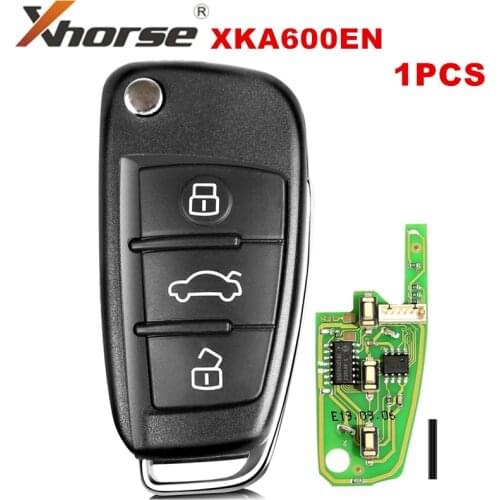 1PCS/LOT XHORSE XKA600EN VVDI2 for Audi A6L Q7 Type Universal Remote Key 3 Buttons