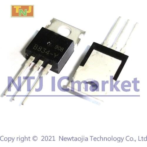 10 PCS 2SB834-Y TO-220 B834-Y KSB834YTU PNP Plastic-Encapsulated Transistor