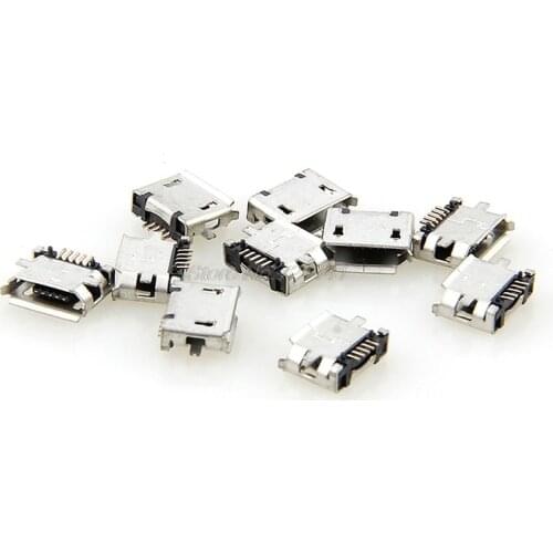10 PCS Micro USB MK5P 5pin Female Connector Micro USB Charging Socket Straight Dropship