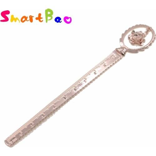 10cm Flower Metal Rulers Cute Bookmark Creativity School Tools Reglas Metalicas Promotional Gift Stationery