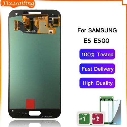 100% Tested Working AMOLED LCD Display Touch Screen Assembly For Samsung Galaxy E5 E500 E500F E500H E500M