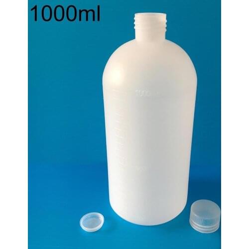 1000ml Cylinder Clear Plastic Chemical Storage Reagent Bottle Case Container