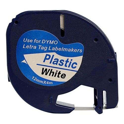 12mm plastic white dymo LT label tape 91201 DYMO LetraTag Label Tape for DYMO label printer