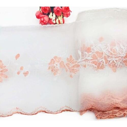 30Yards 22.5cm Floral Lace Trim Applique For Bra Clothes Accessories Dress Costume Lingerie Sewing Fabric Materials Handmade