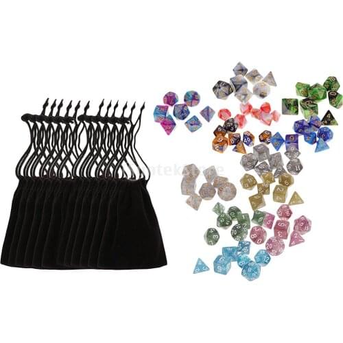 42 pieces Polyhedral Dice for Dungeons and Dragons DND D20 D12 D10 D8 D6 D4