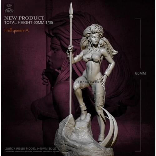 60mm Resin model kits Prairie Huntress self-assembled TD-2377