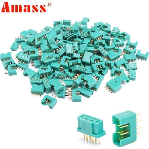Amass MPX Male Female 6-pin plug Connector Gold plating