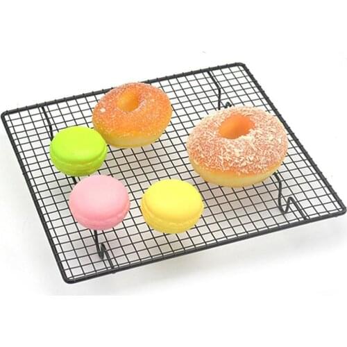 Non-Stick Wire Grid Cooling Tray Cake Food Rack Kitchen Baking Pizza Bread Cooling Barbecue Cookie Biscuit Holder Shelf