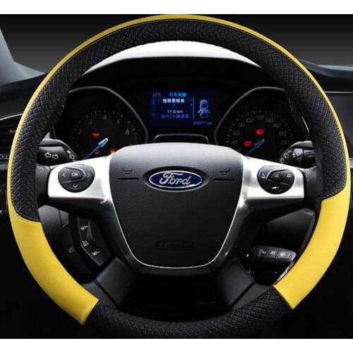 Car steering wheel cover Car supplies Car Grid Steering Wheel Covers suitable for ford focus focus 2 fiesta mk7 mk1 transit