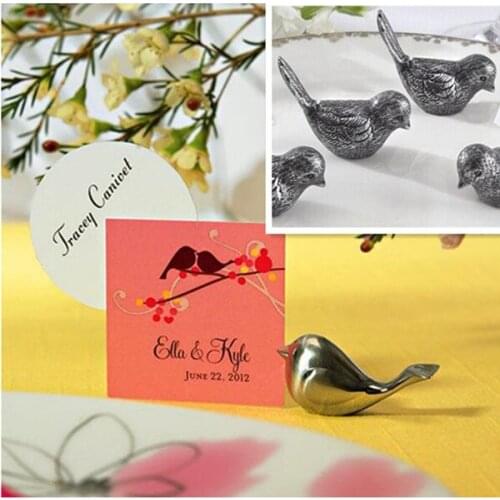 Free Shipping 10pcs/lot Love Bird Holder For Place Card/ Name Card In Party Decoration