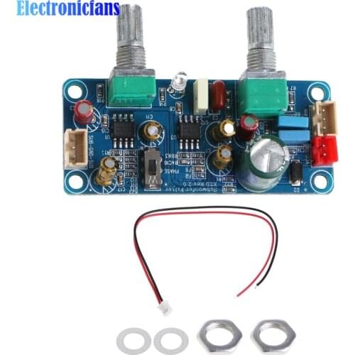 DC 9-32V Low Pass Filter Bass Subwoofer Pre-AMP Amplifier Board DC Single Power Supply Mono or Two-Channel Audio 22HZ-240HZ