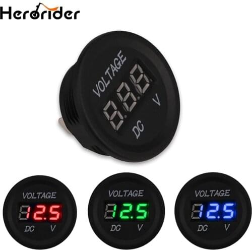 Herorider 12 V-24 V DC LED Digital Display Auto Car Motorcycle voltmeter Metro Waterproof Voltmeter Socket
